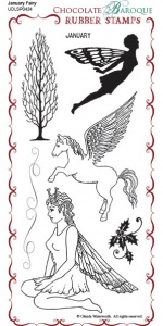January Fairy Rubber Stamp sheet - DL